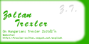 zoltan trexler business card